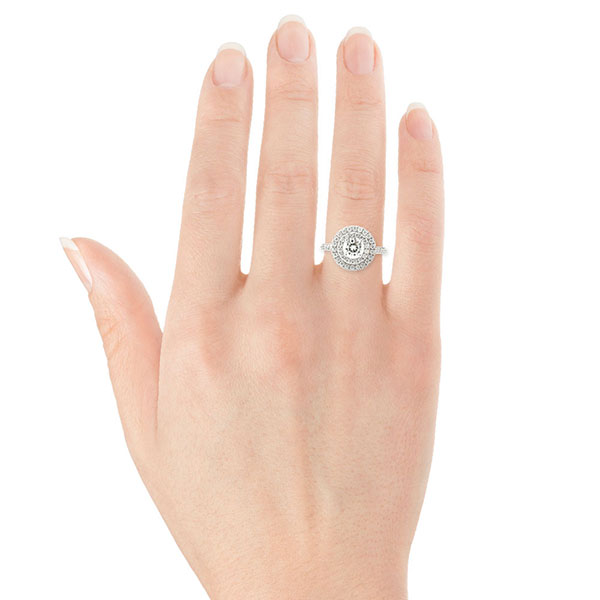 Ben Bridge Signature Diamond Double Halo Ring 18K