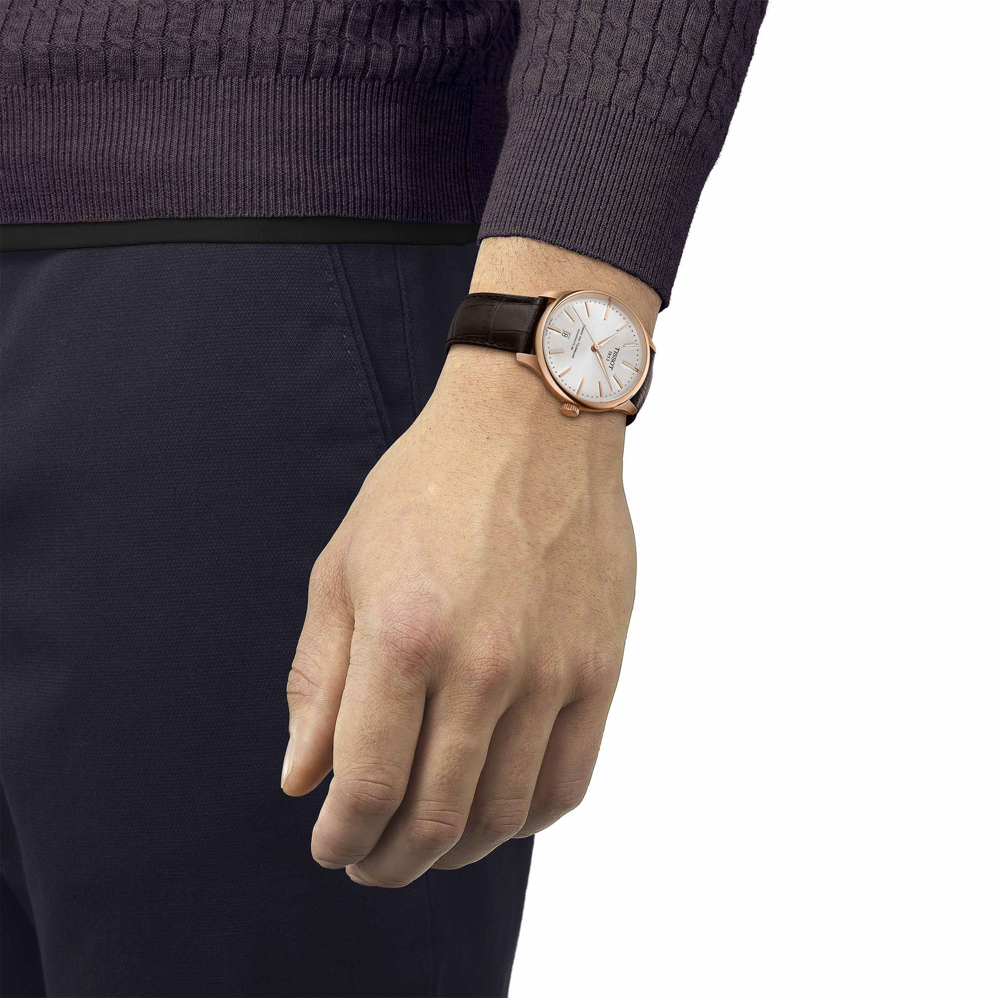 TISSOT Chemin des Tourelles Powermatic 80 Silver Dial Watch, 39mm