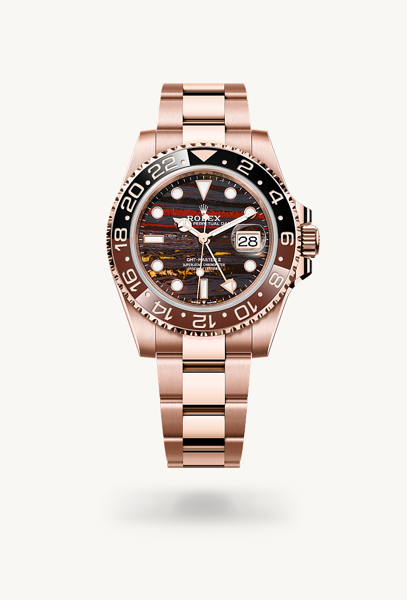 rolex gmt-master ii in 18 kt everose gold, m126715chnr-0002 - ben bridge