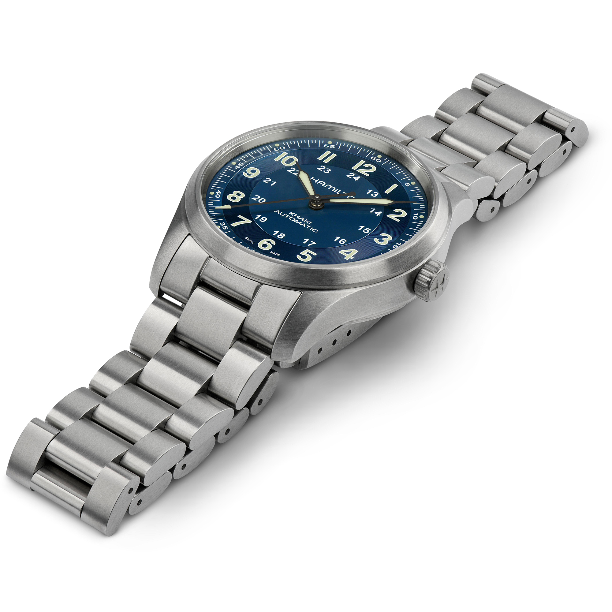 Hamilton Khaki Field Titanium Auto Blue Dial Watch, 38mm