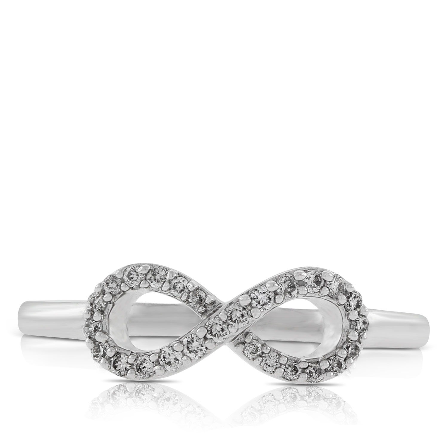 Infinity Diamond Ring 14K