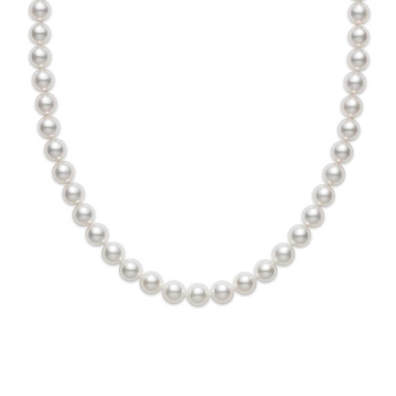 Mikimoto Akoya Cultured Pearl Strand Necklace A, 18", 18K U 60118W