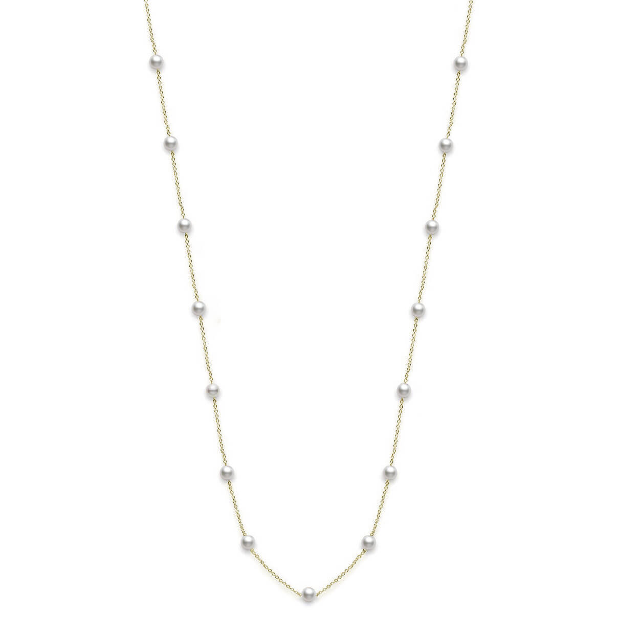 Mikimoto Akoya Cultured Pearl Station Necklace 18K, 32 ...