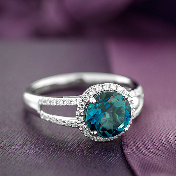 Blue Topaz & White Sapphire Ring 14K | Ben Bridge Jeweler