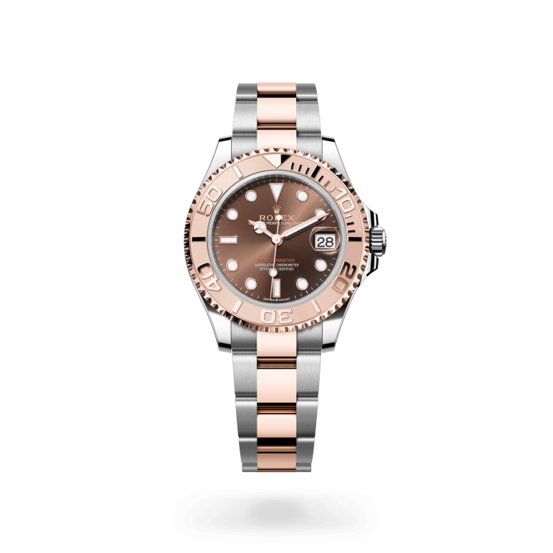 rolex yacht-master in everose rolesor - combination of oystersteel and everose gold, m268621-0003 - ben bridge
