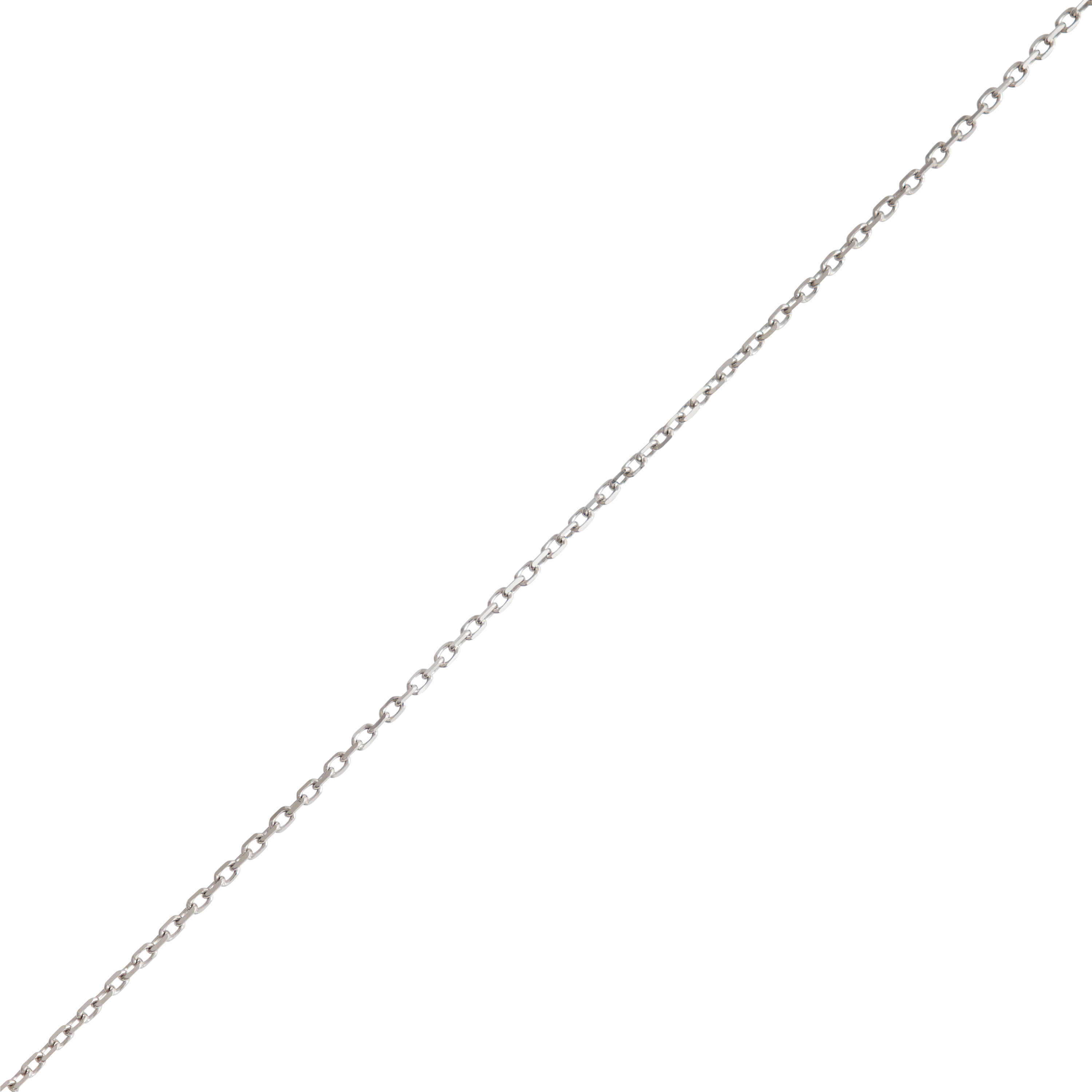 Purple Garnet & Diamond Hexagon Halo Necklace, 14K White Gold