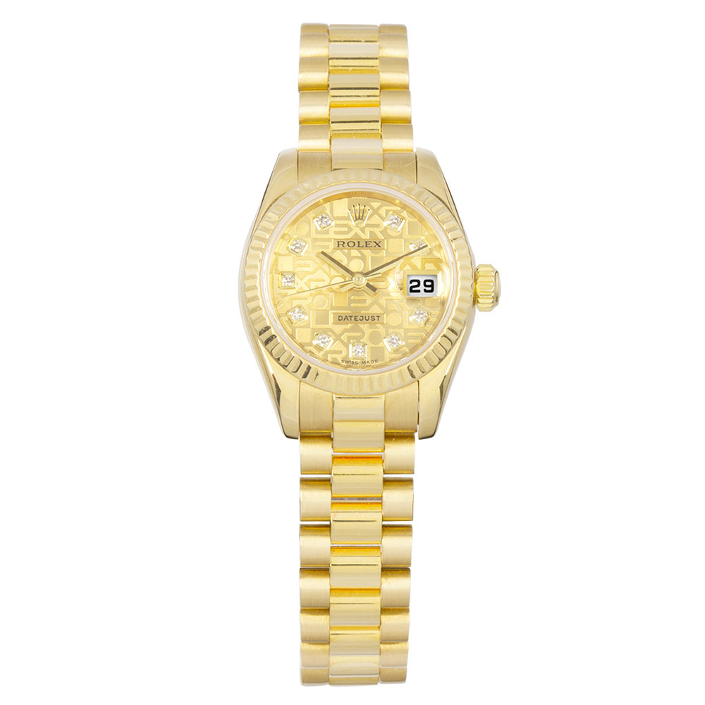 Pre-Owned Rolex Oyster Perpetual Lady-Datejust Watch, 26mm, 18K image number 1