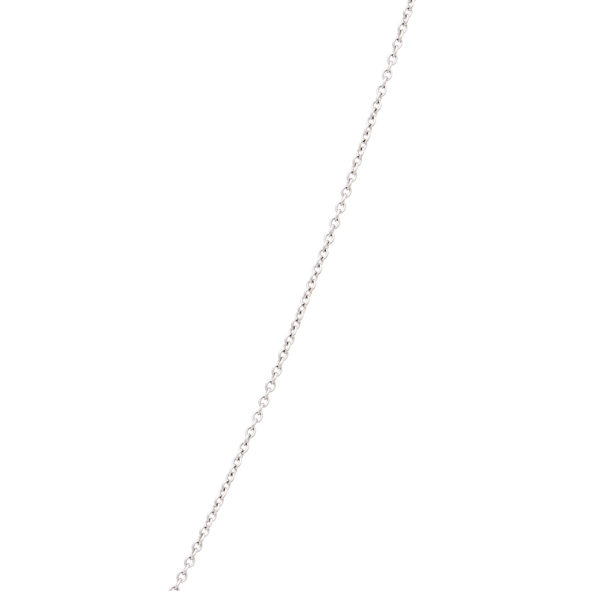 Double Loop Black and White Diamond Necklace, ⅓ Carat, 14K White Gold
