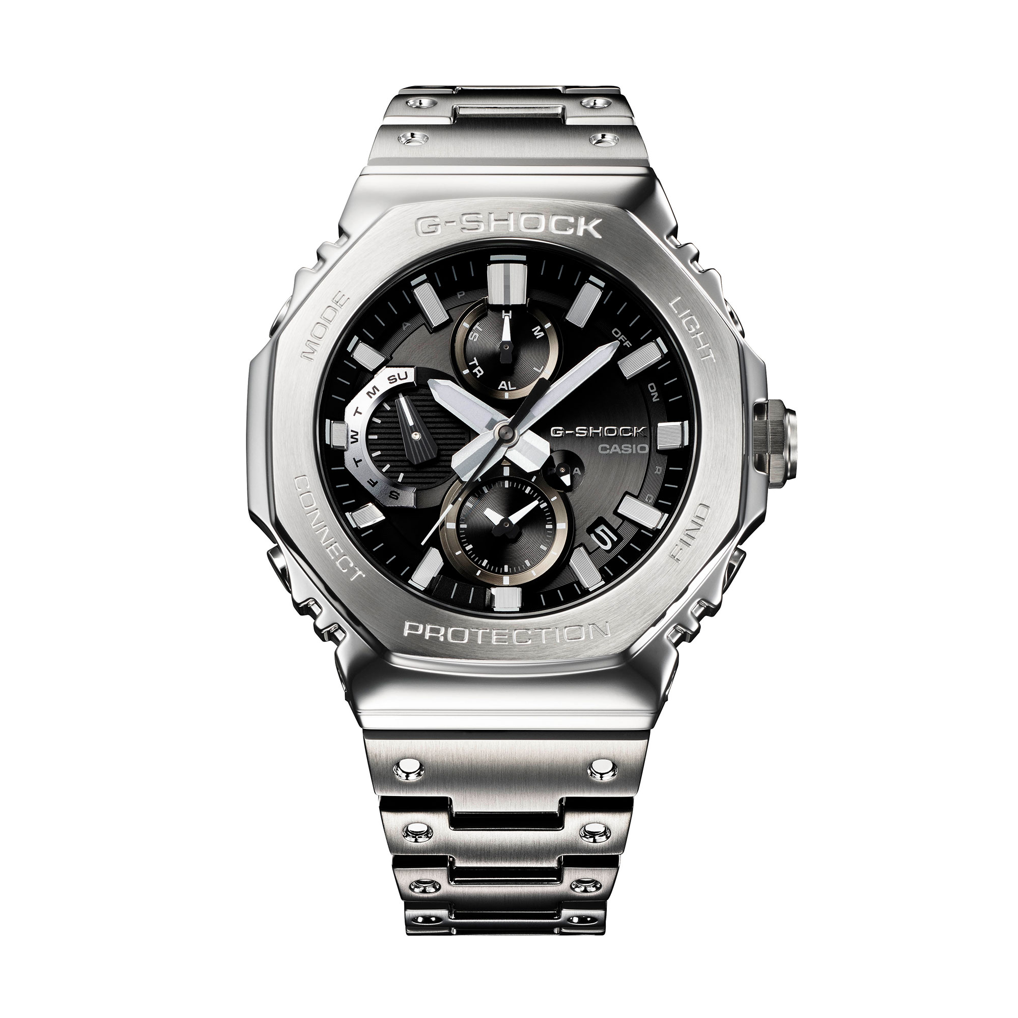 CASIO G-SHOCK ブラック/シルバー G-SHOCK】GM-110シリーズ / Metal Coveredライン / GM-110-1AJF