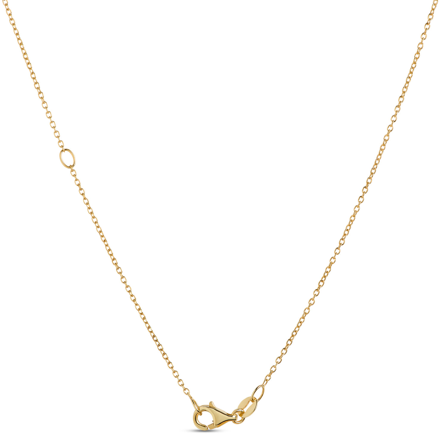 Classic Open Circle Diamond Pendant Necklace, 1 &frac12; Carat Total Weight, 14K Yellow Gold