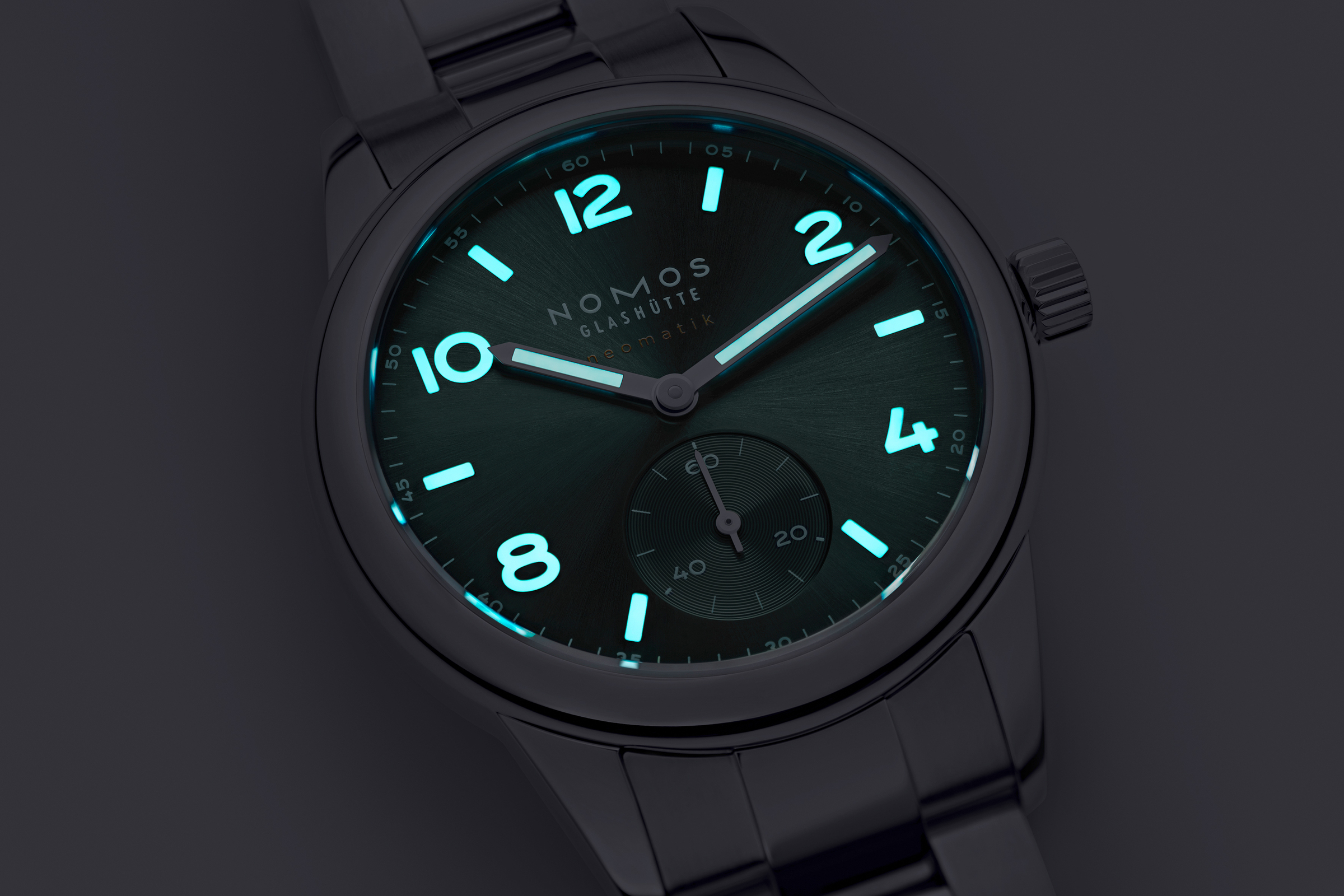 NOMOS Club Sport Neomatik Petrol Green Dial Watch, 37mm