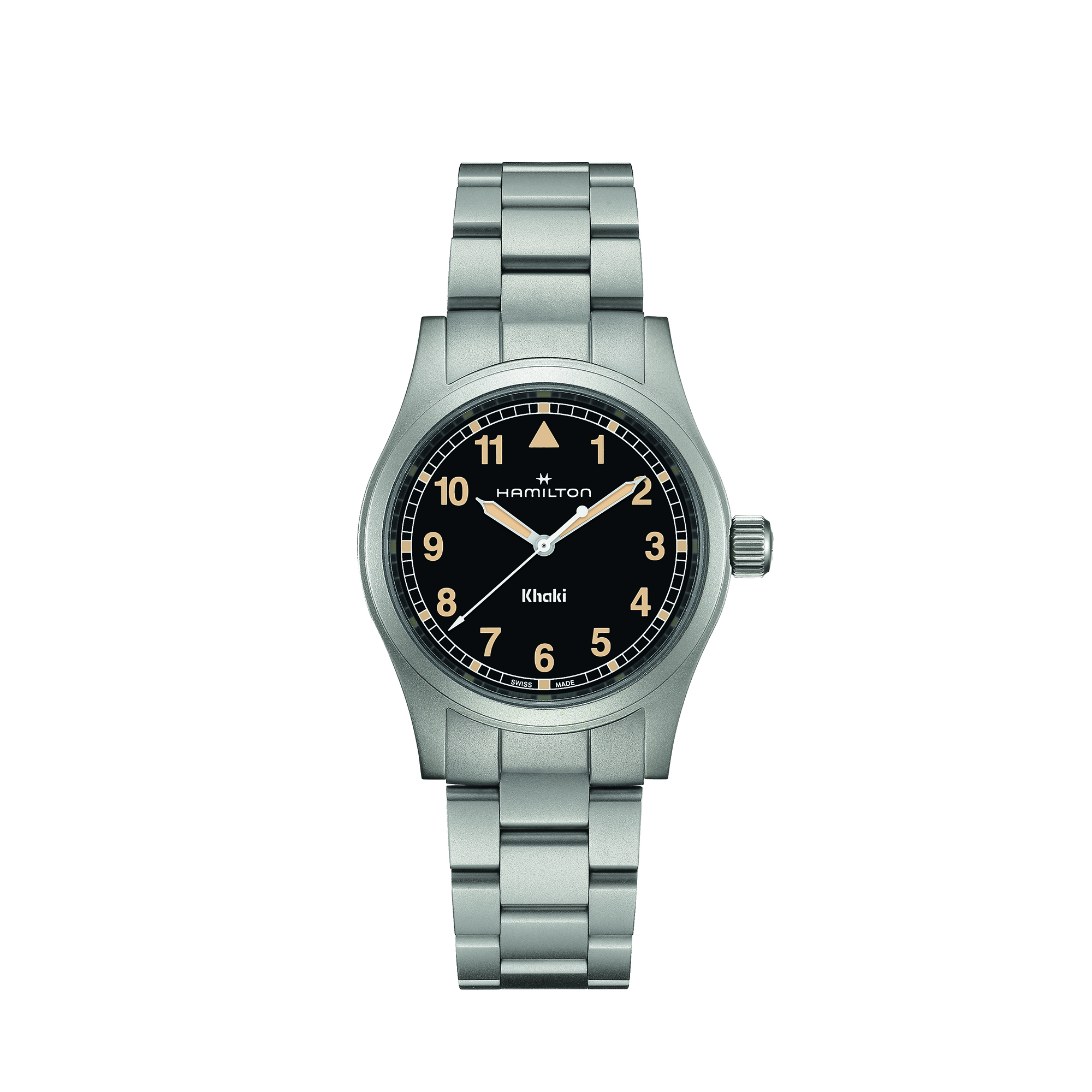 Hamilton クォーツ 腕時計 黒文字盤 Hamilton Khaki Field Quartz Watch Black Dial, 38mm
