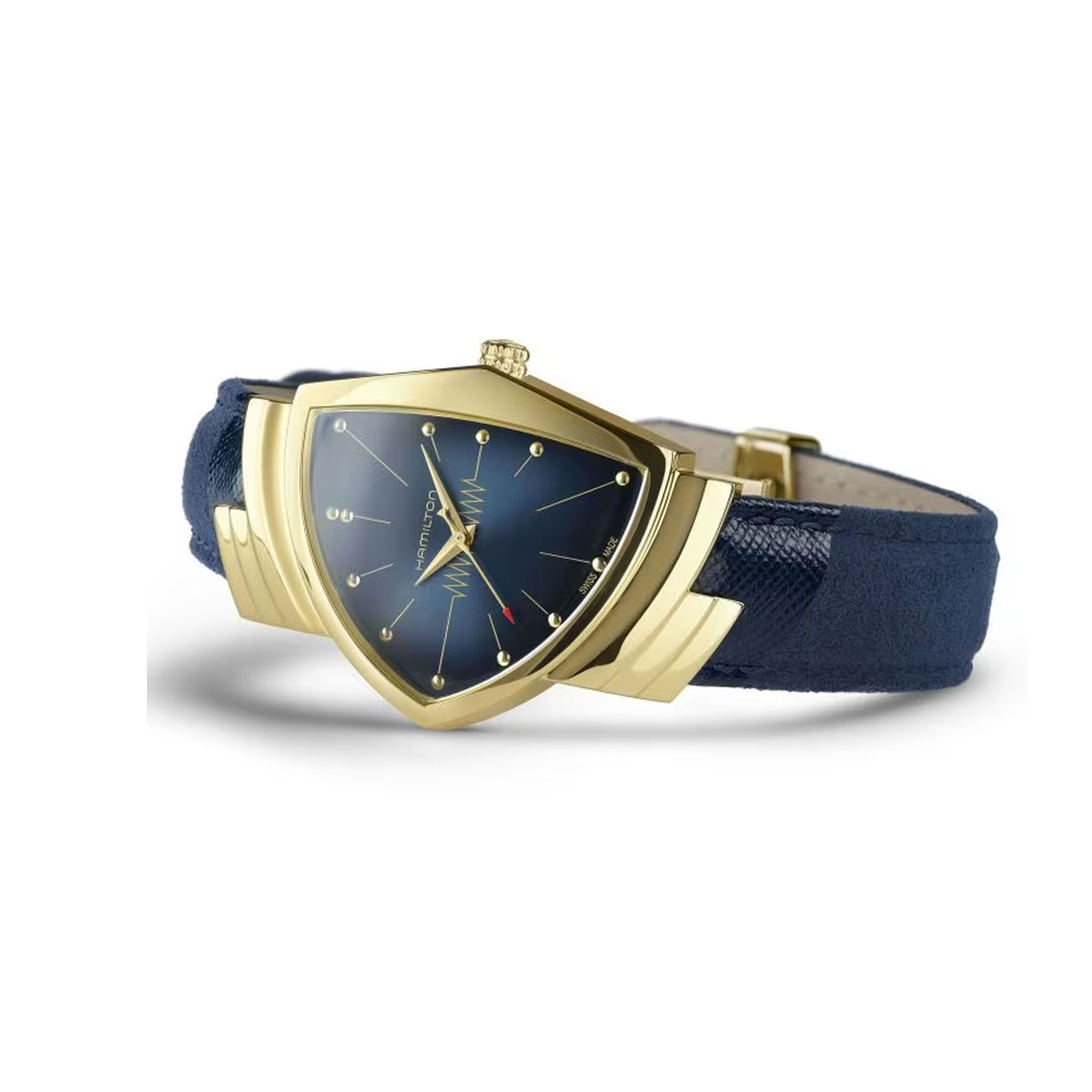 Hamilton Ventura Quartz Blue Dial Watch | Blue Band