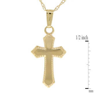 Baby Cross Pendant 14K