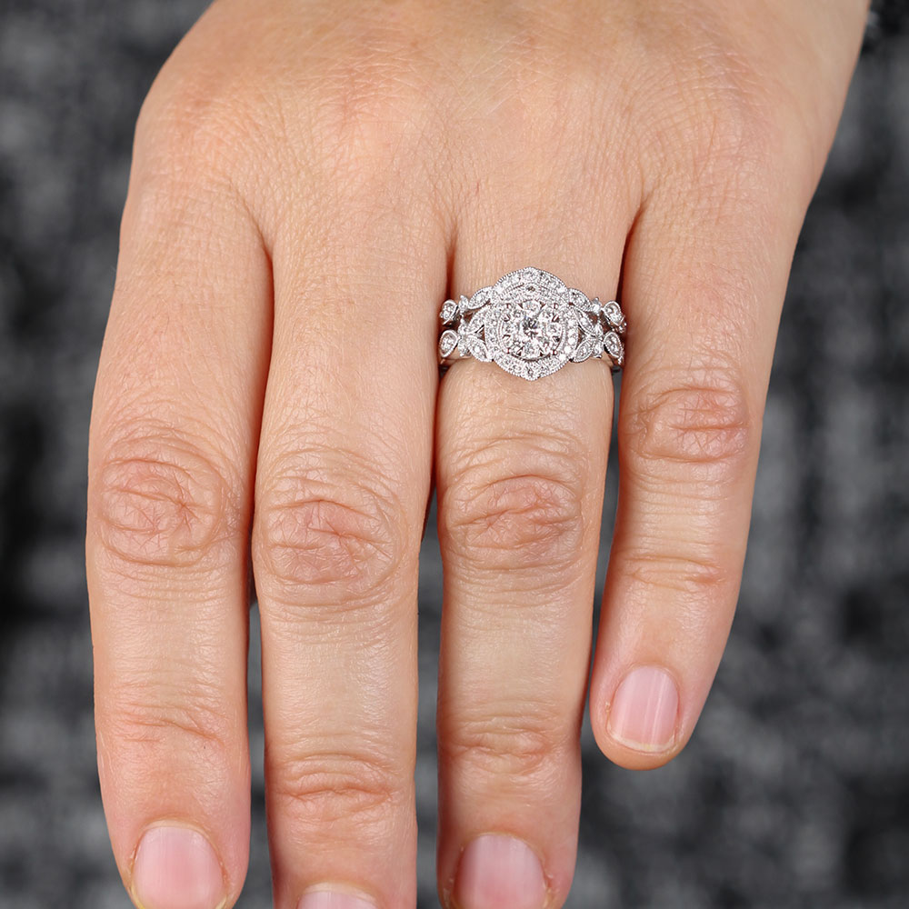 Love Eternal Diamond Bridal Set 14K