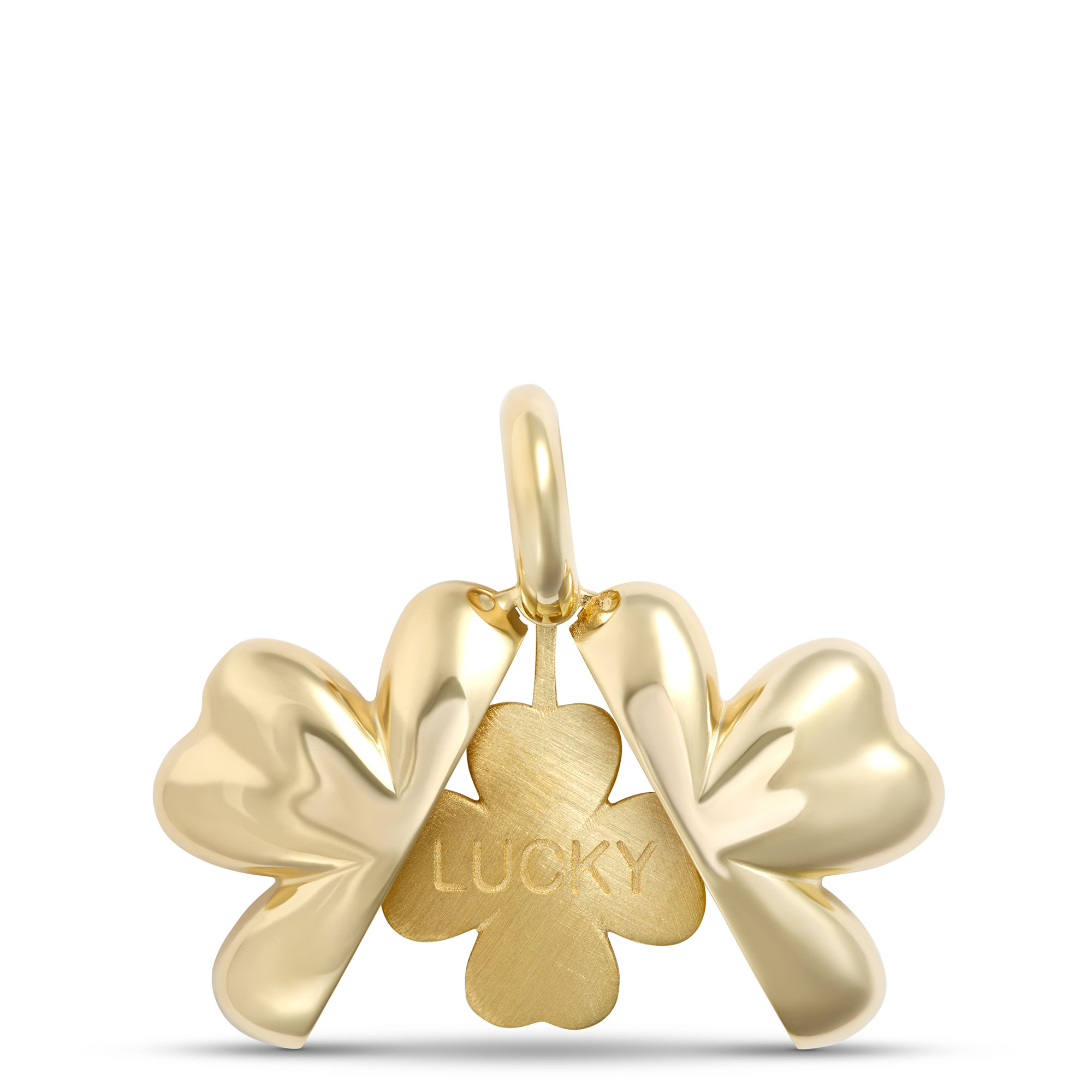 Toscano Four-Leaf Clover Charm, 14k Yellow Gold