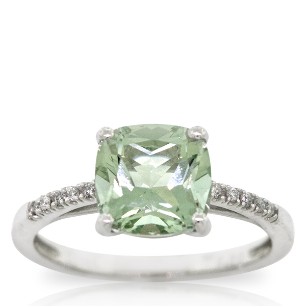 Cushion Cut Green Quartz Ring Ben Bridge Jeweler