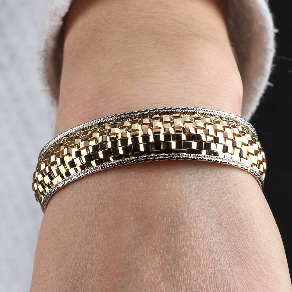 Toscano Braided Cuff Bracelet 14K