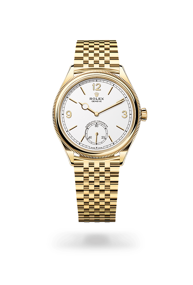 rolex 1908 in 18 ct yellow gold, m52508-0008 - ben bridge