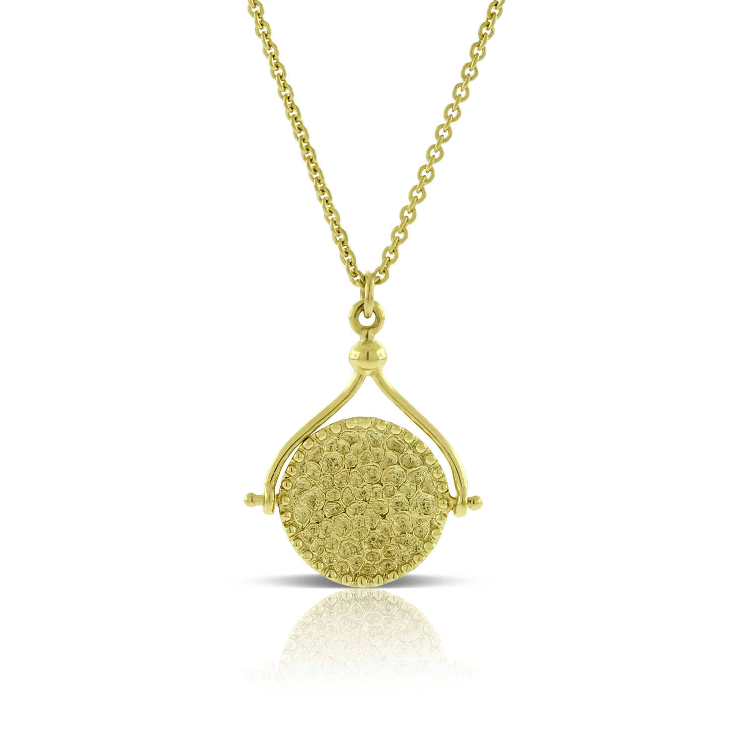 Hammered Disc Pendant 14K | Ben Bridge 