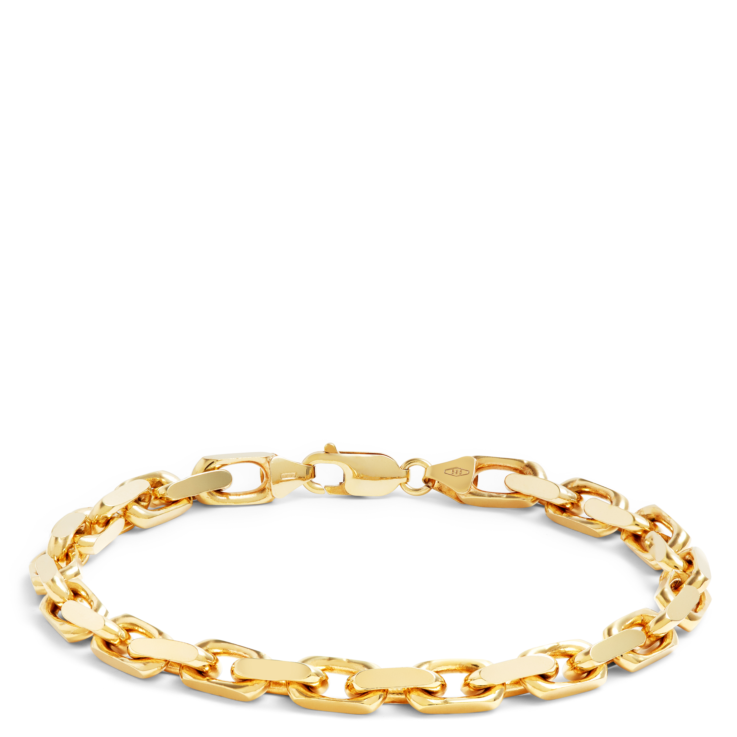 14K、585 Toscano 9-Inch Forzata Link Bracelet, 14k Yellow Gold