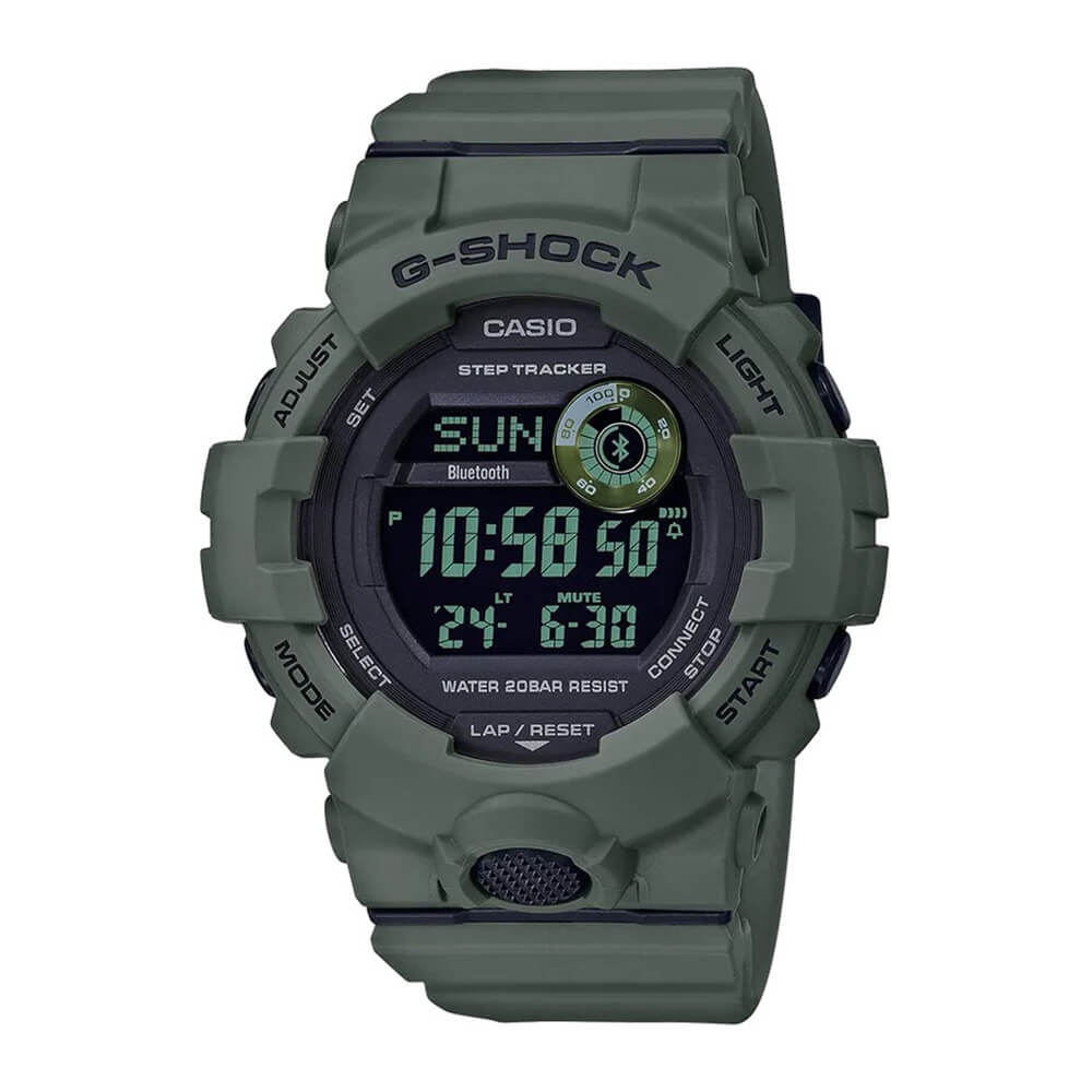 G-Shock G-Squad Green Strap Bluetooth Watch, 54.1mm - GBD800UC-3 | Ben ...