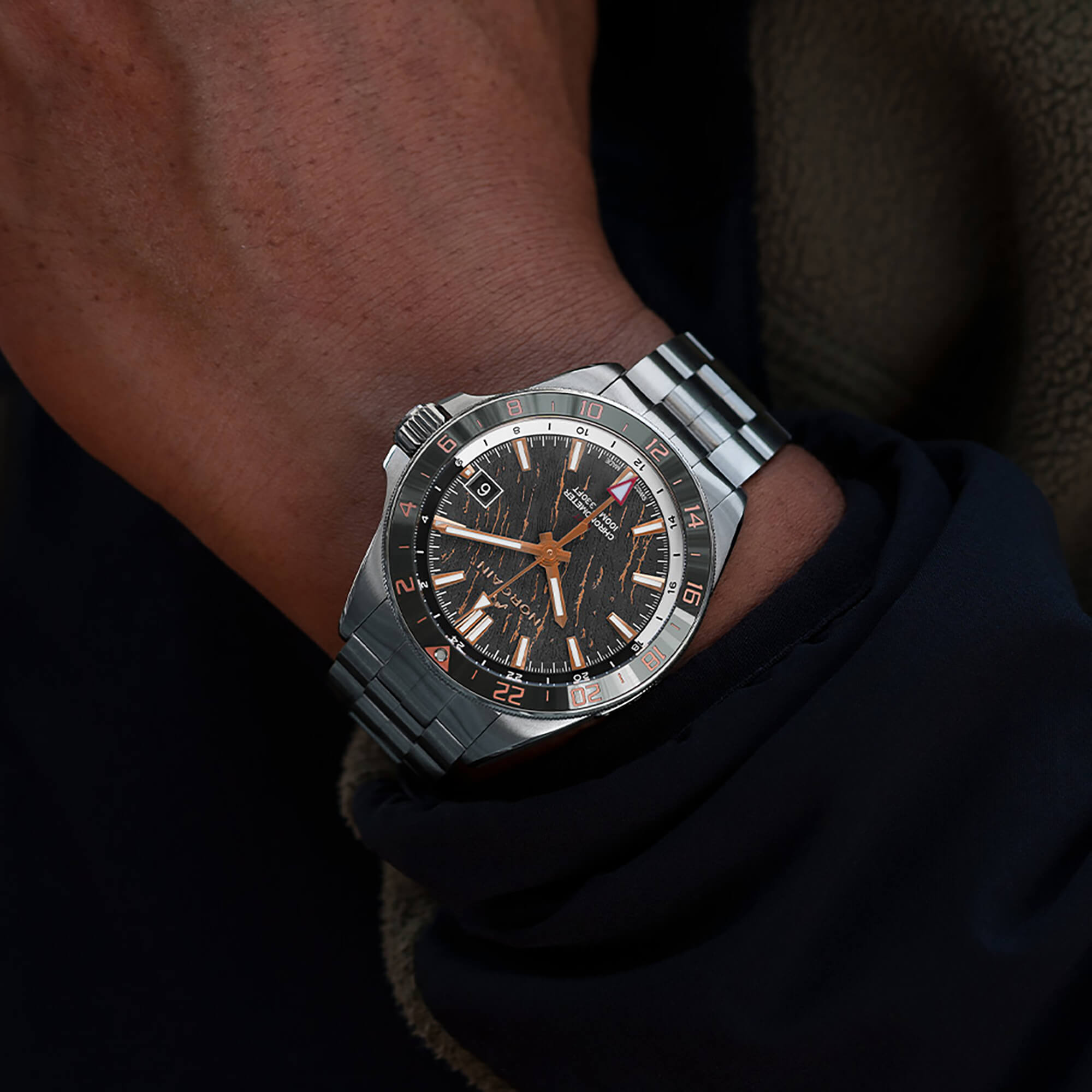 NORQAIN Neverest GMT Anthracite Dial Watch, 41mm