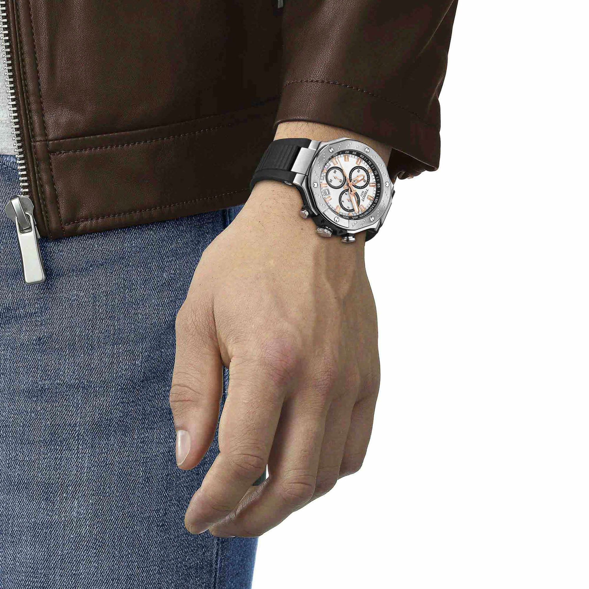 TISSOT T-Race Chronograph White Dial Watch, 45mm
