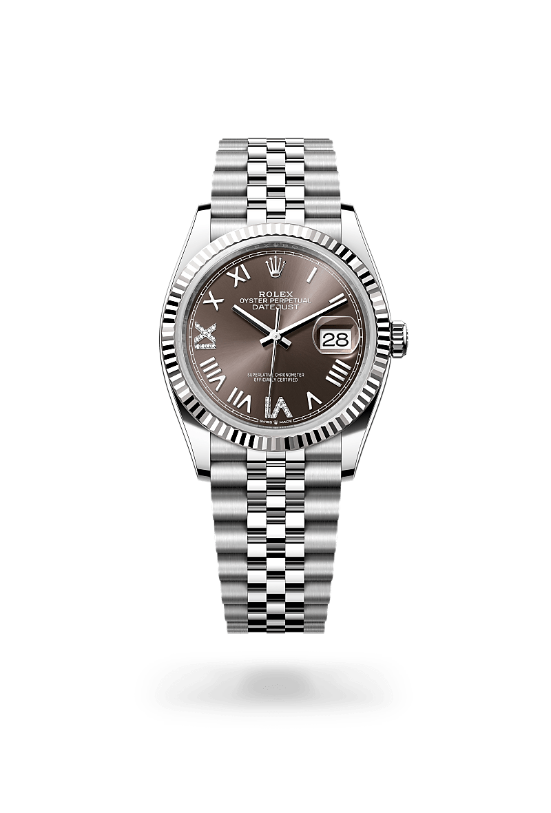 rolex datejust in white rolesor - combination of oystersteel and white gold, m126234-0071 - ben bridge