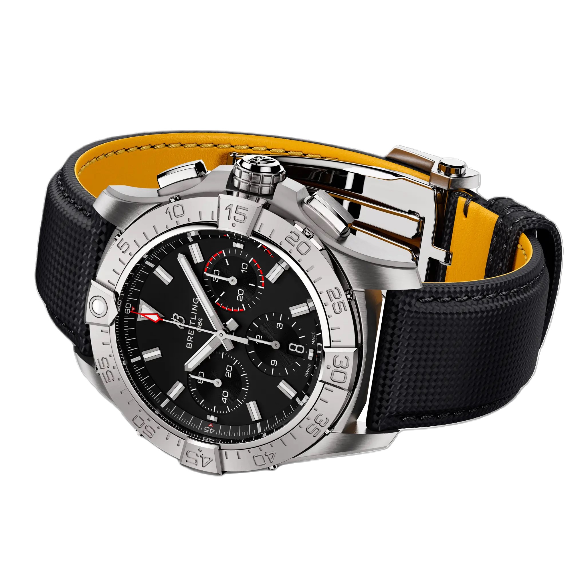 Breitling Avenger BO1 Chronograph Black Dial Calf Leather Strap, 42 mm