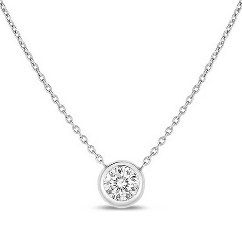 Roberto Coin Diamonds by the Inch Single Station Diamond Necklace 18K