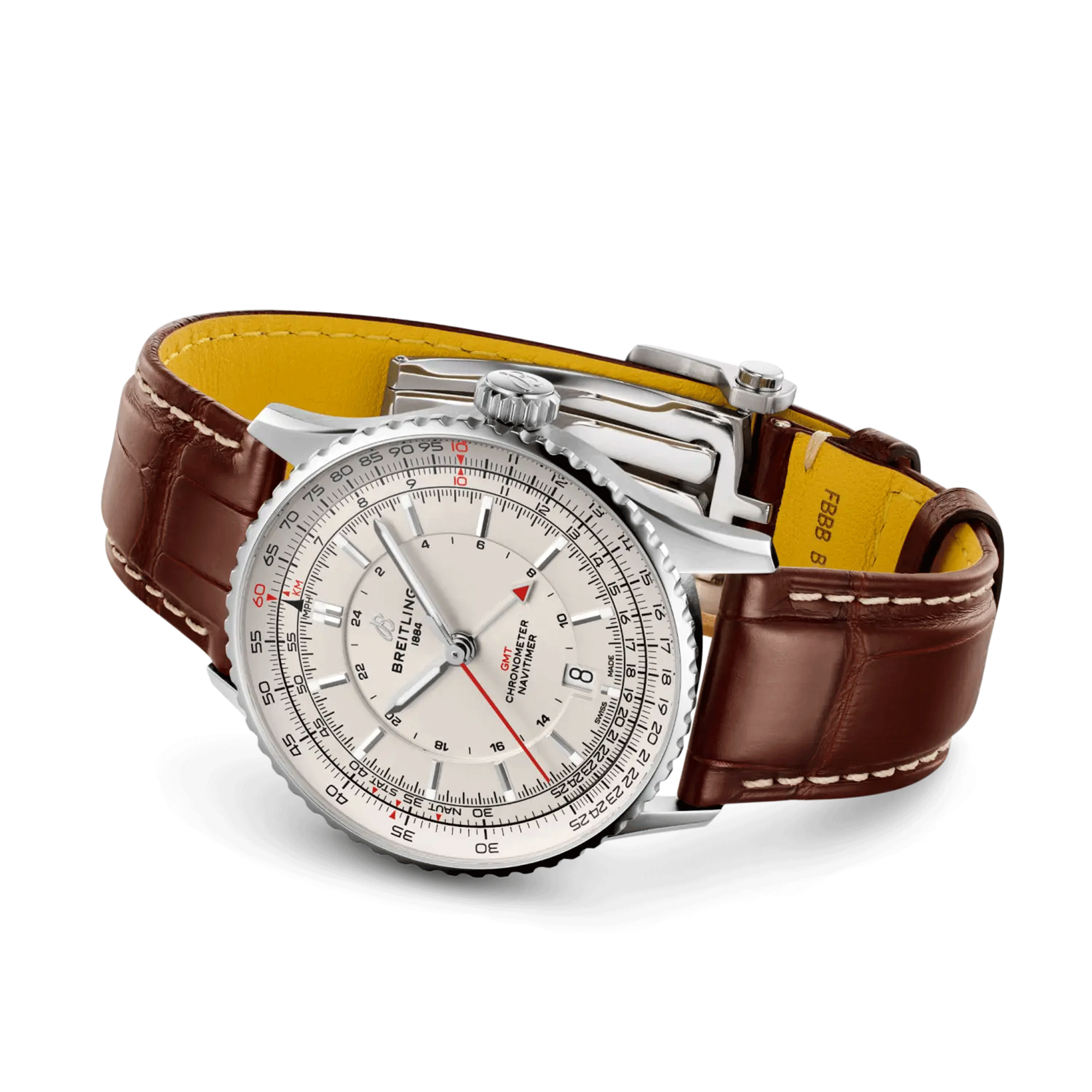 Breitling Navitimer Automatic GMT Silver Dial Watch, 41mm