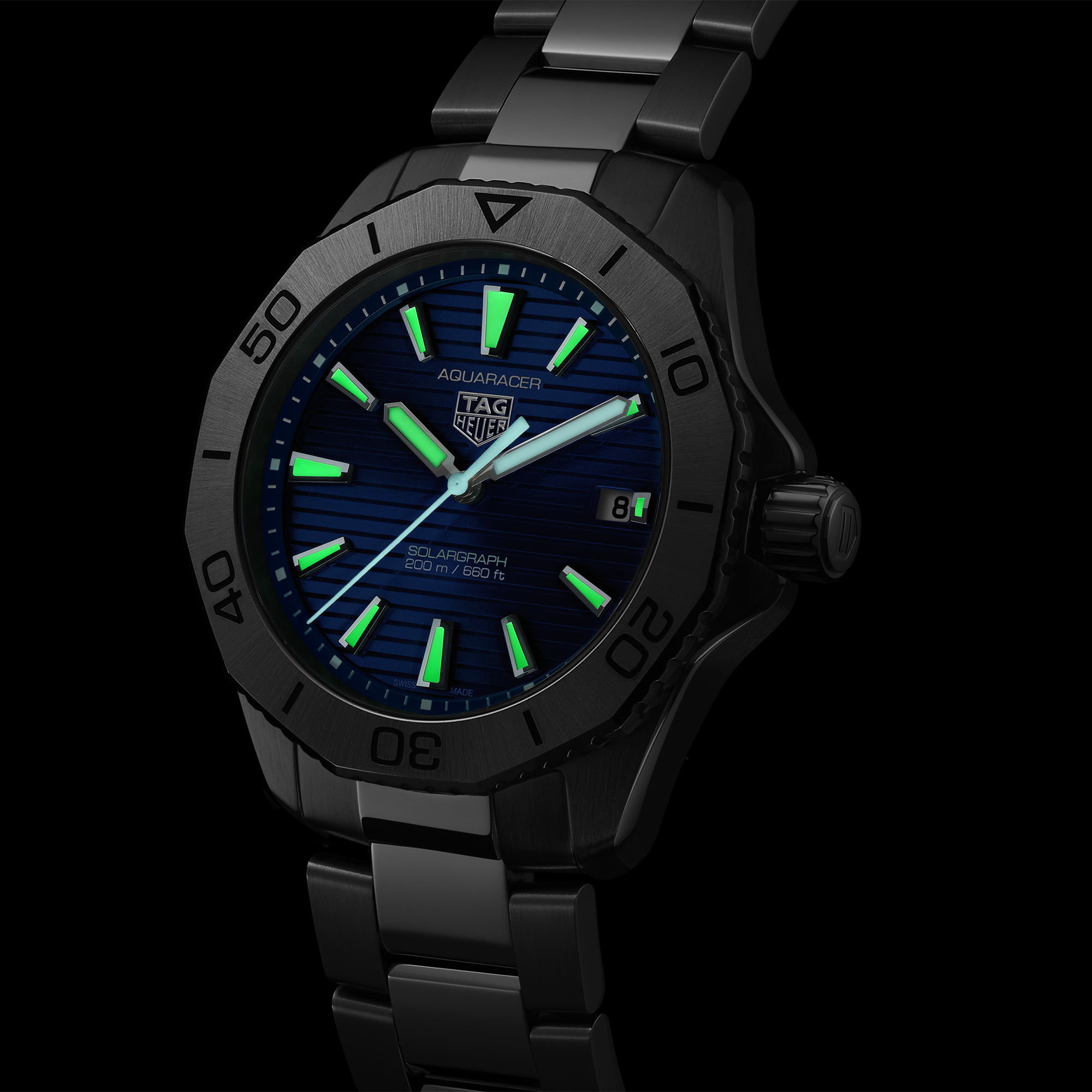 Tag Heuer Aquaracer Professional 200 Solargraph Watch Blue Dial, 40MM
