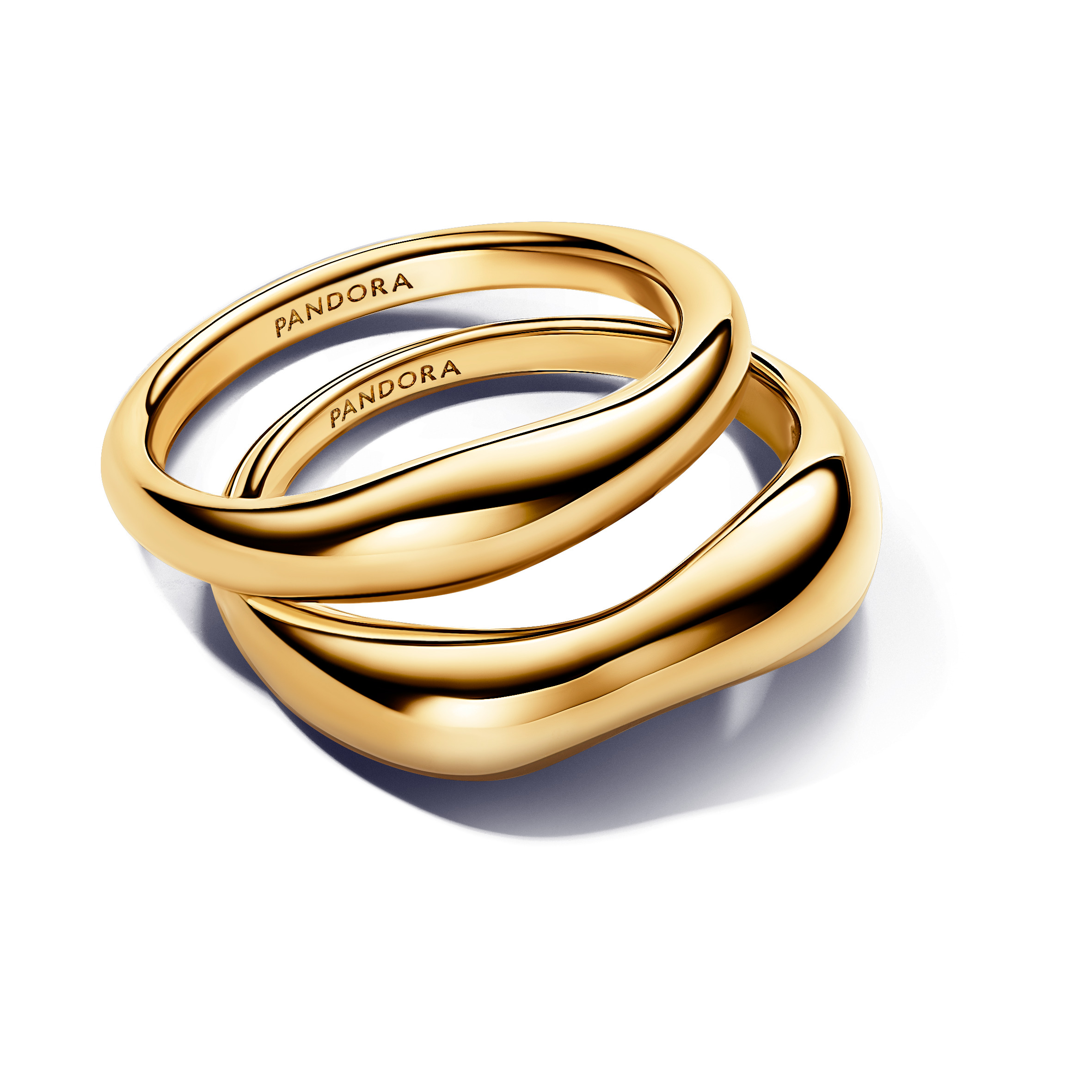 Pandora Essence Stacking Organically Shaped 14k Gold-plated ring