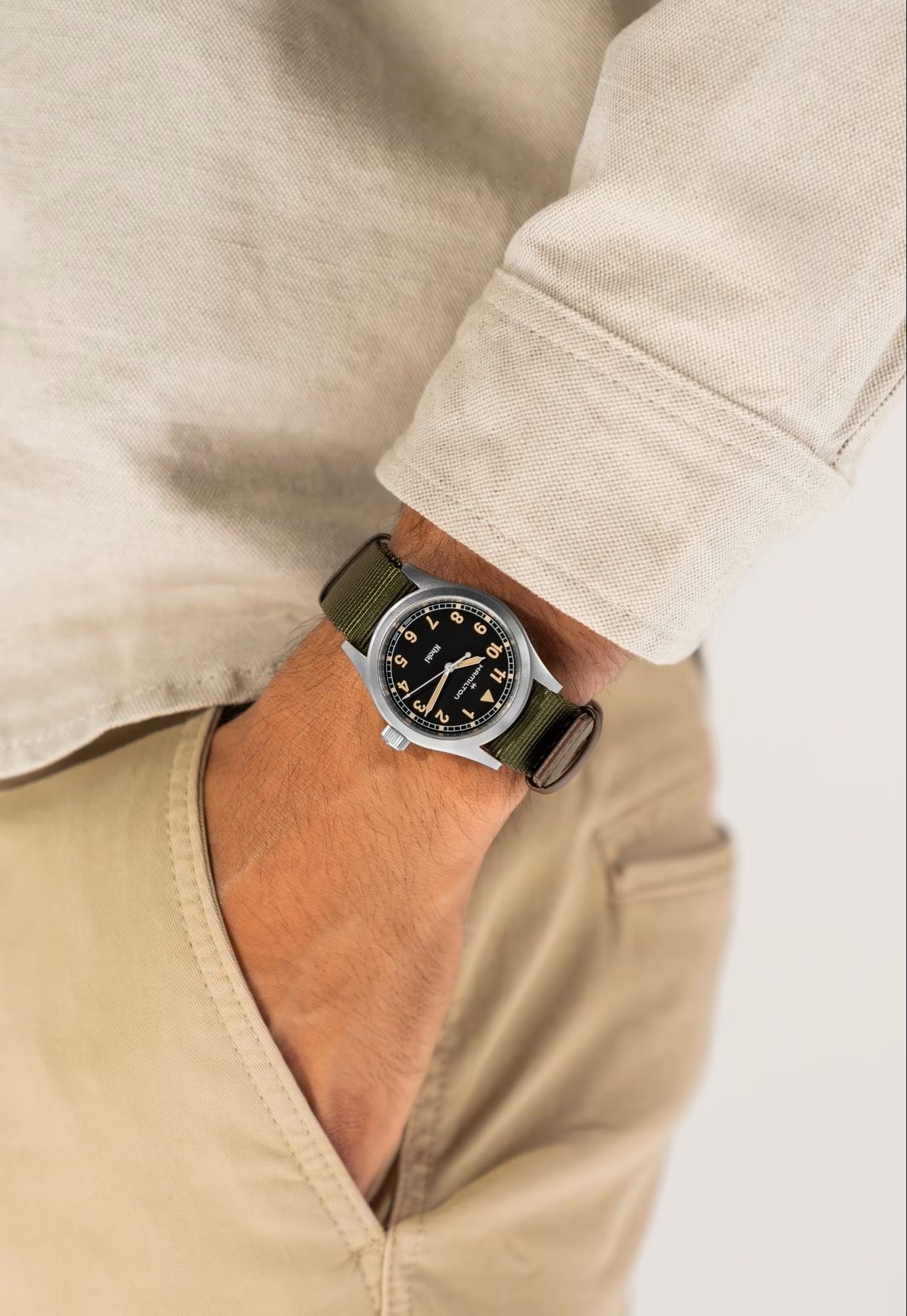 Hamilton Khaki Field Quartz Watch Black Dial, 38mm