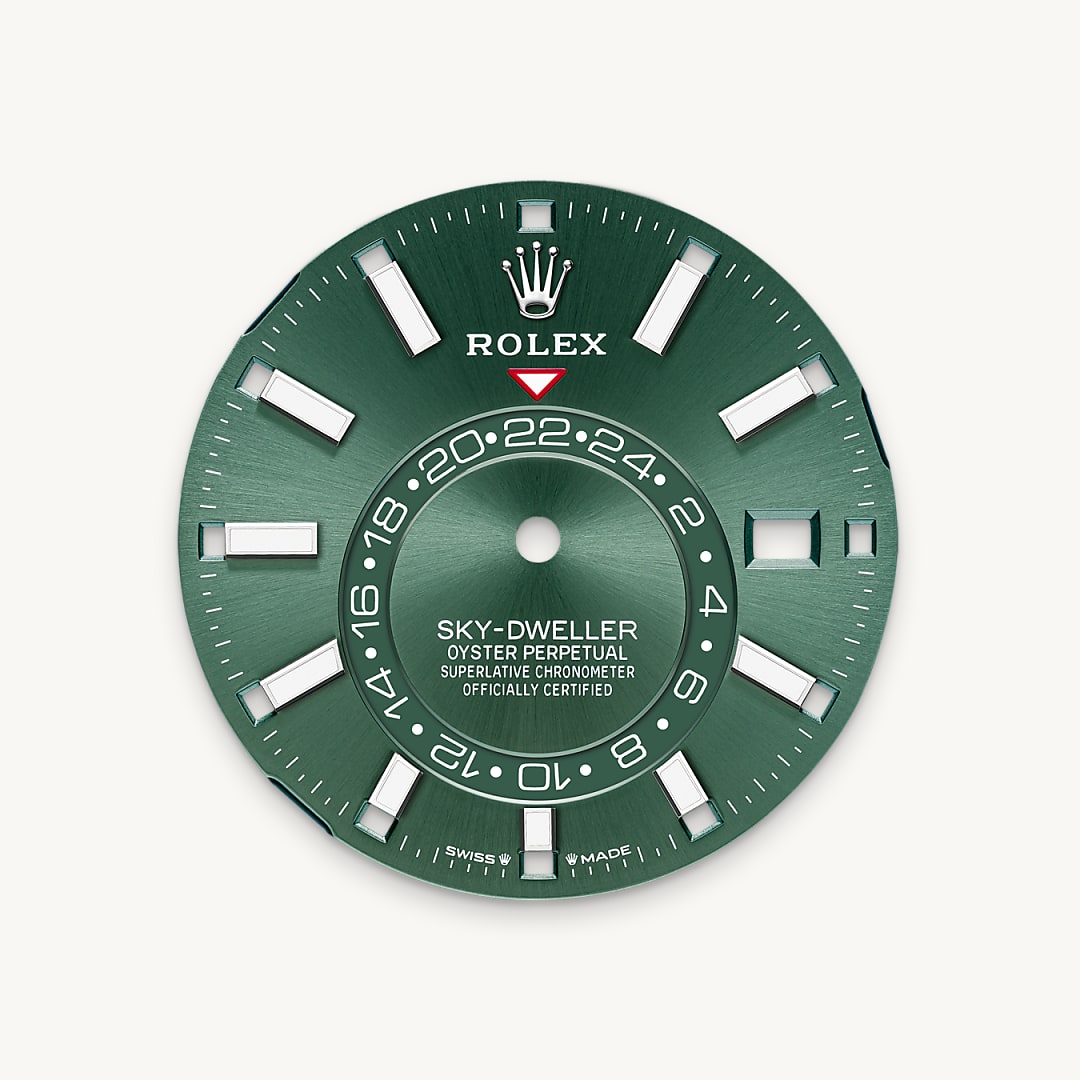 rolex sky-dweller in white rolesor - combination of oystersteel and white gold, m336934-0001 - mint green dial - ben bridge