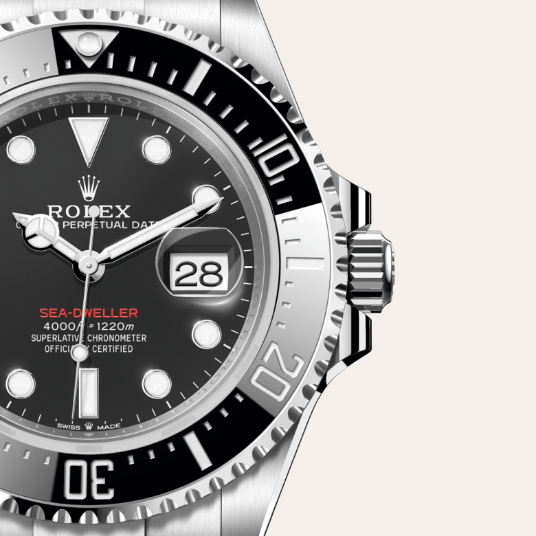 rolex sea-dweller in oystersteel, m126600-0002 - watch dial - ben bridge