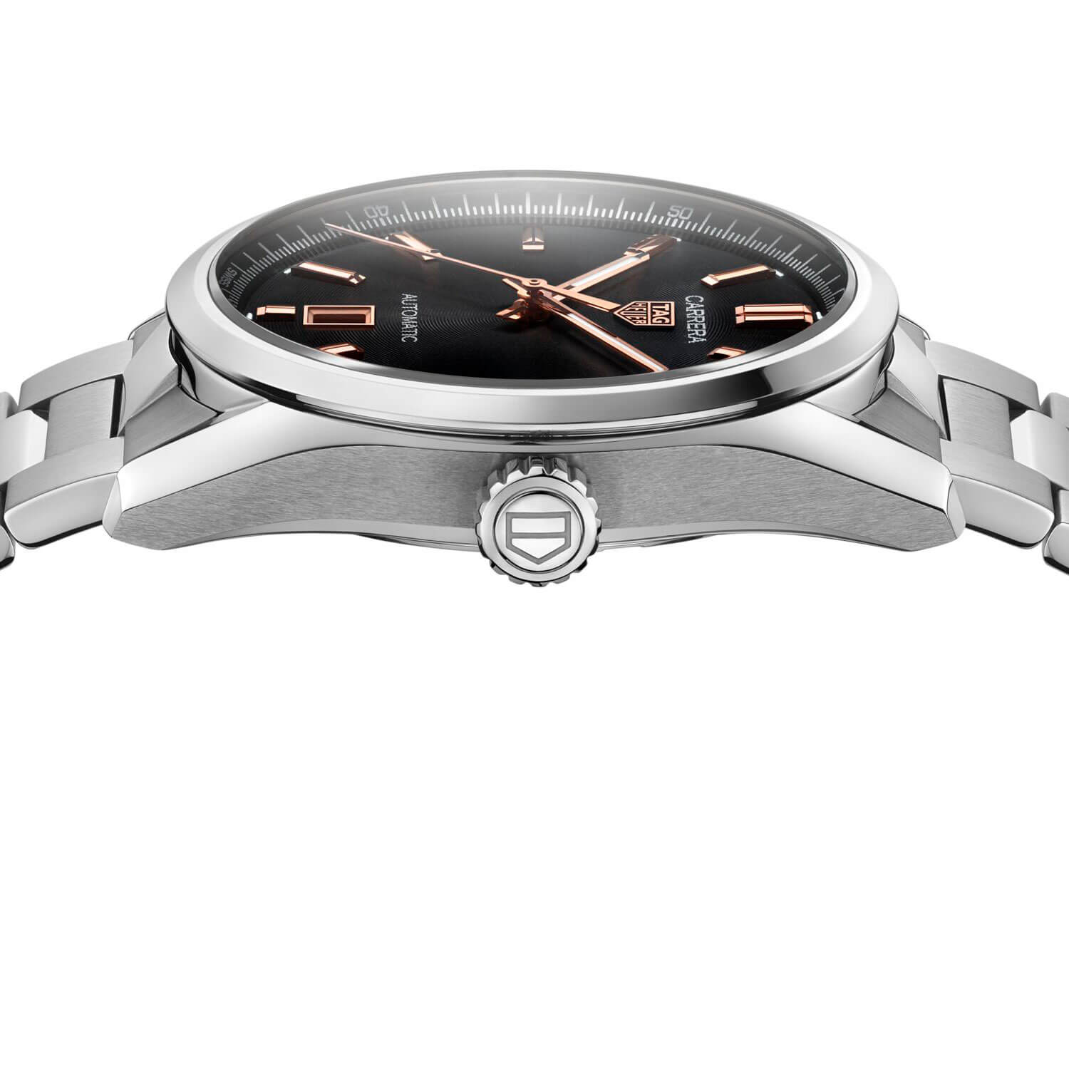 TAG Heuer Carrera Calibre 5 Auto Black Steel Watch, 39mm WBN2113