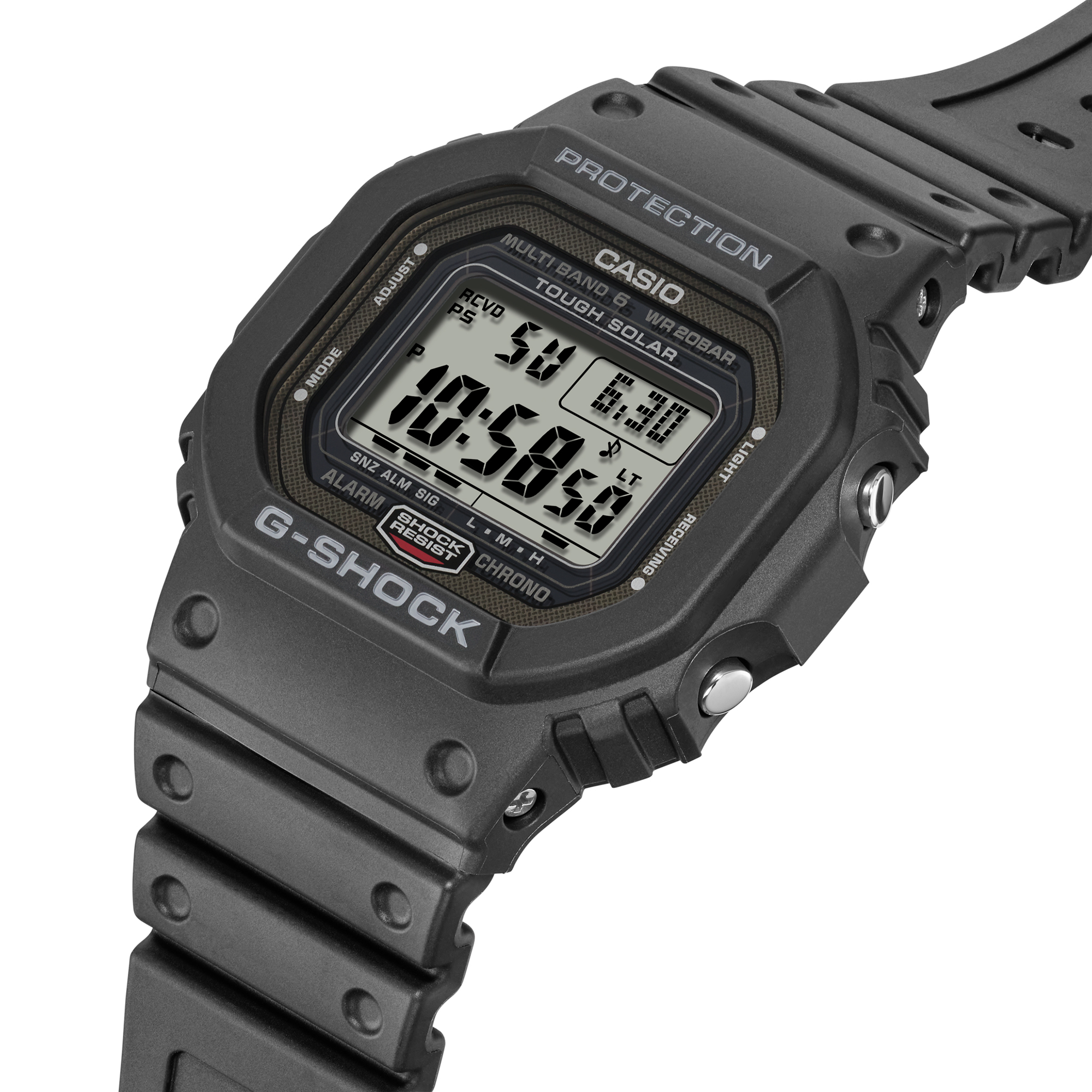 G-Shock 5600 Series Digital Gray Dial Watch, 48.9mm x 42.8mm