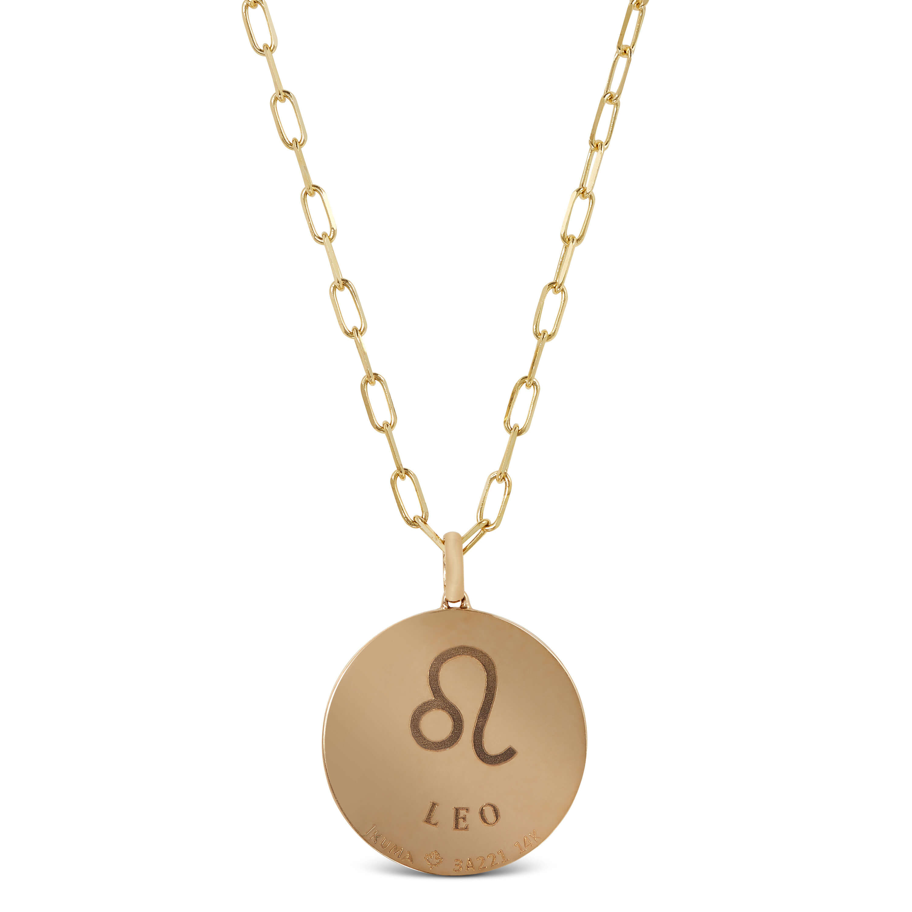 Ikuma Canadian Diamond Leo Zodiac Necklace, 14K Yellow Gold