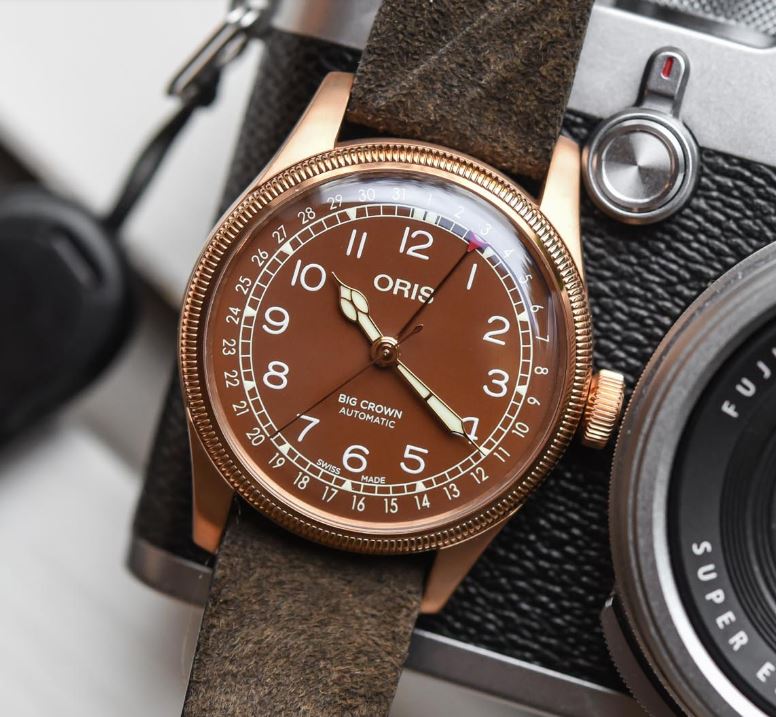 Oris Big Crown Bronze Pointer Date Watch Brown Dial, 40mm