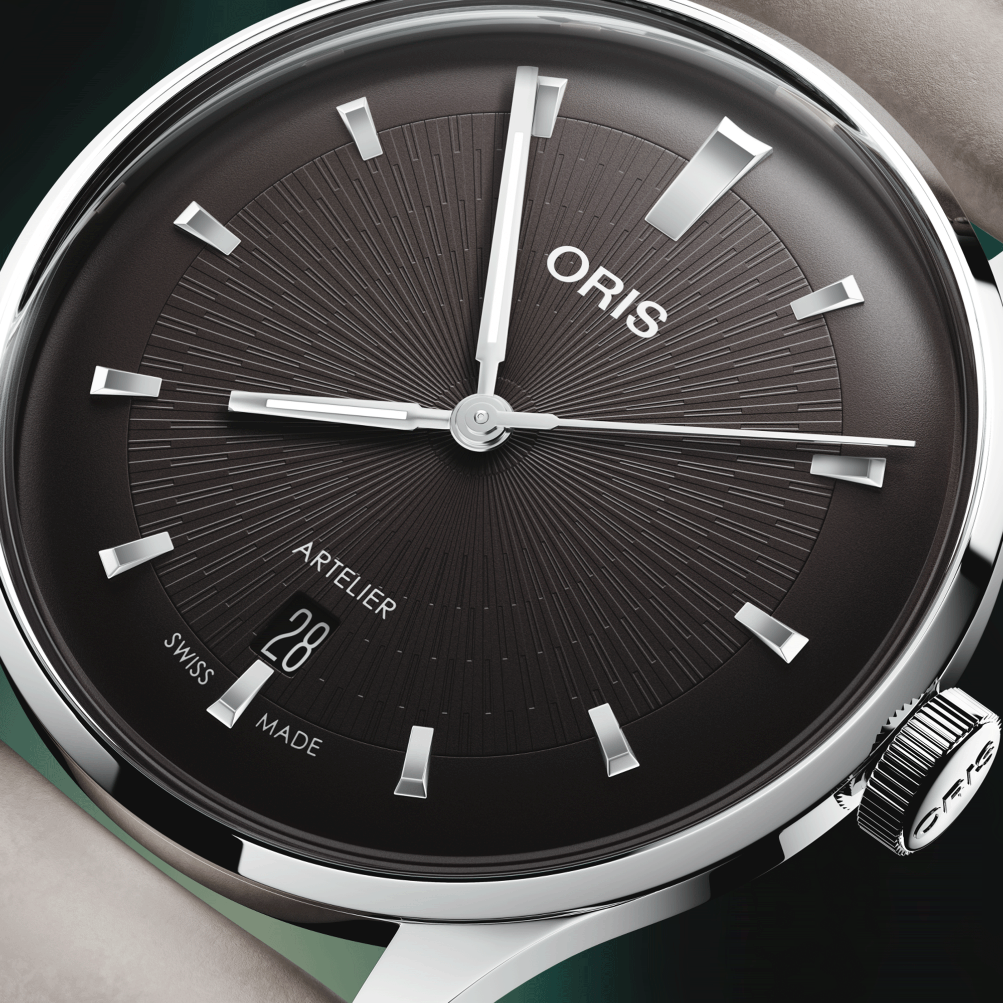 Oris Artelier Date Black Dial Watch, 38mm