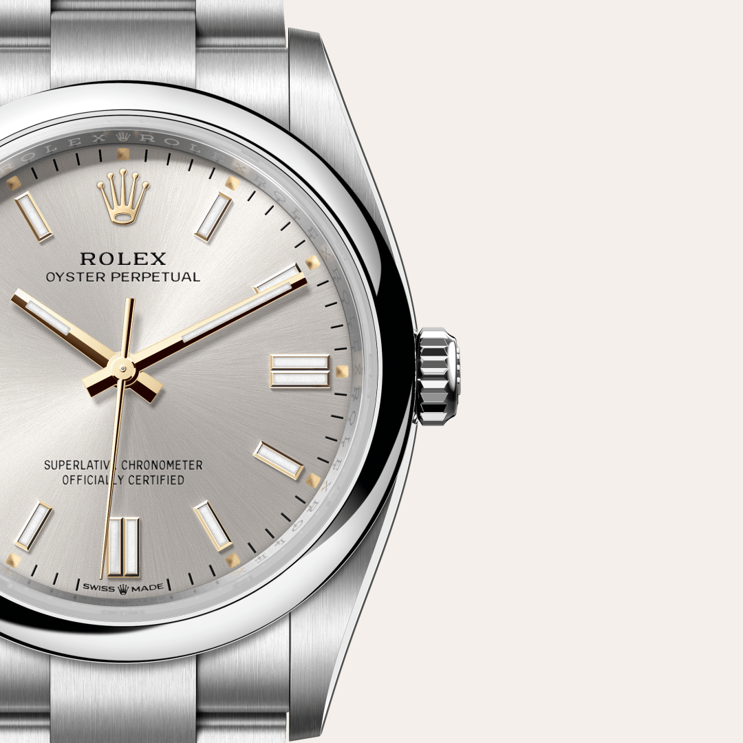 rolex oyster perpetual in oystersteel, m126000-0001 - watch dial - ben bridge