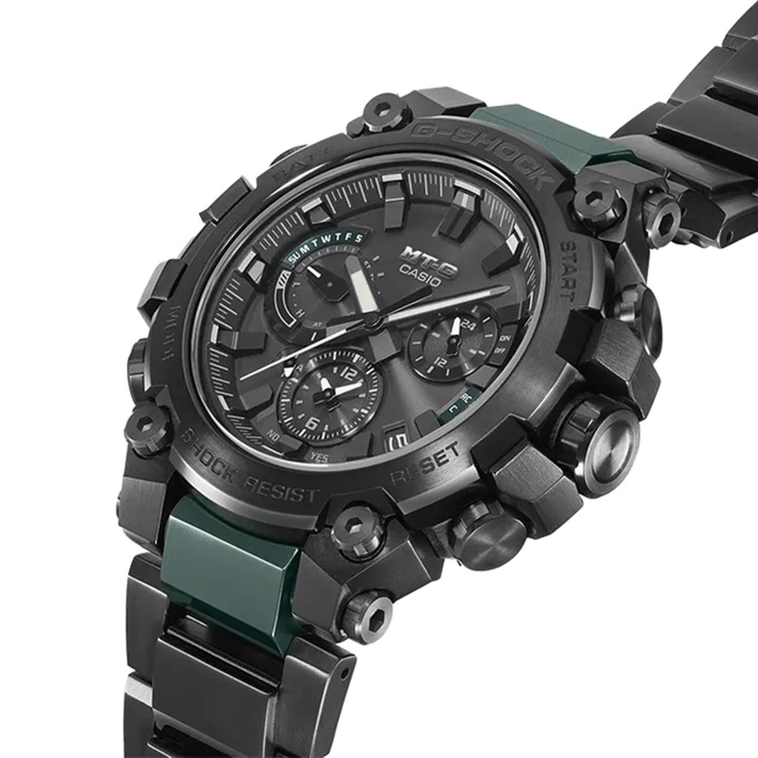 G-Shock MT-G Dual Core Guard Watch Green Accents, 51.9mm