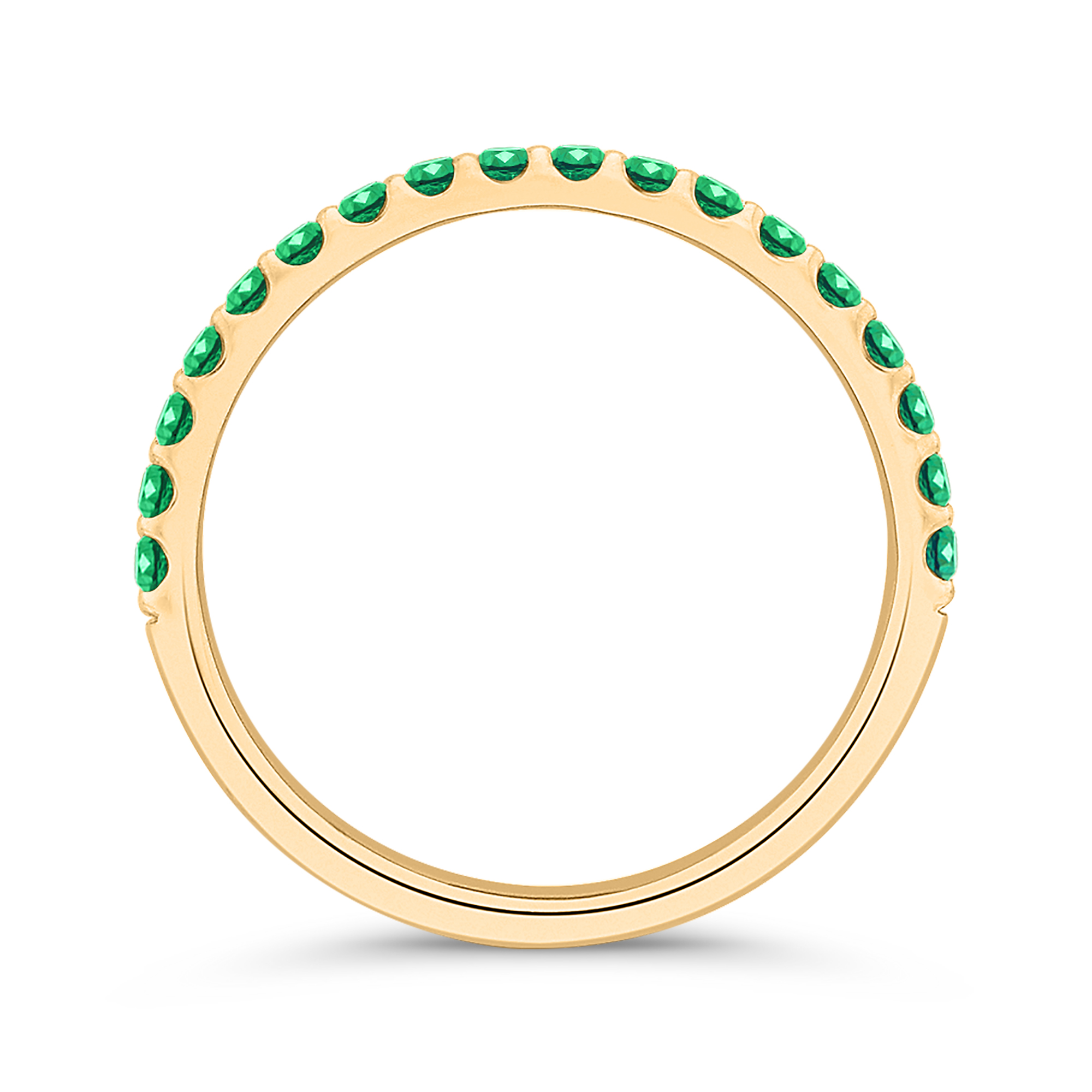 Bella Ponte Emerald Tiger Band, 14K Yellow Gold