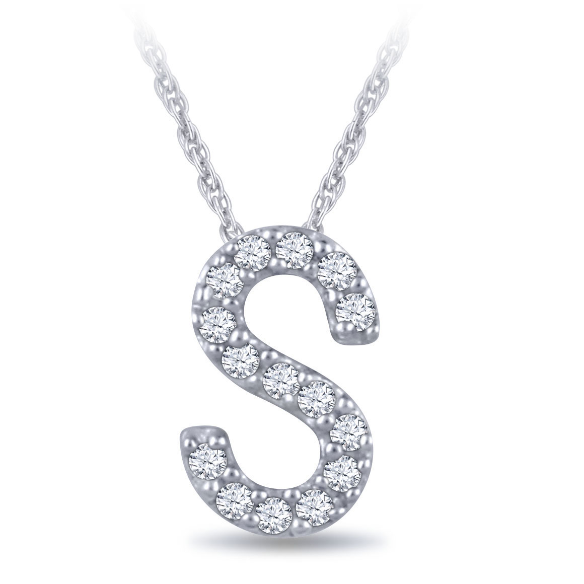 Diamond Monogram Necklace Pendant | semashow.com