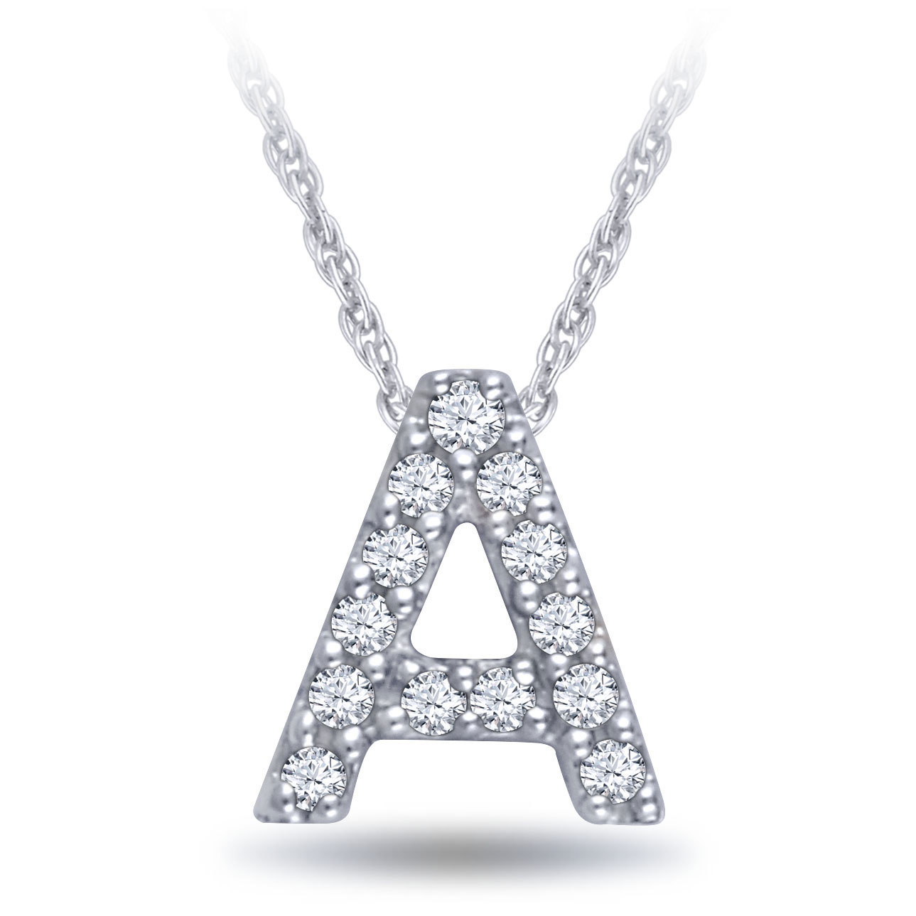 Diamond Initial Pendant 14K Letter 'A' | Ben Bridge Jeweler