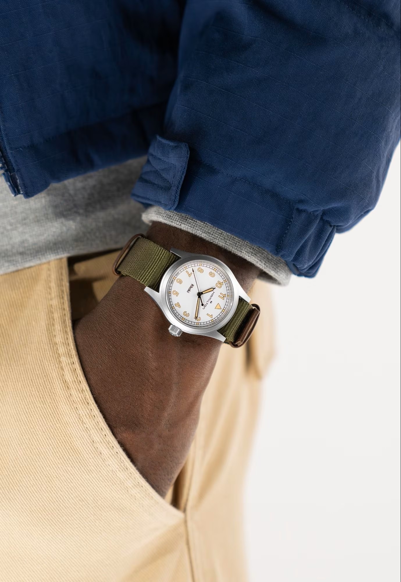 Hamilton Khaki Field Quartz Watch White Dial, 38mm