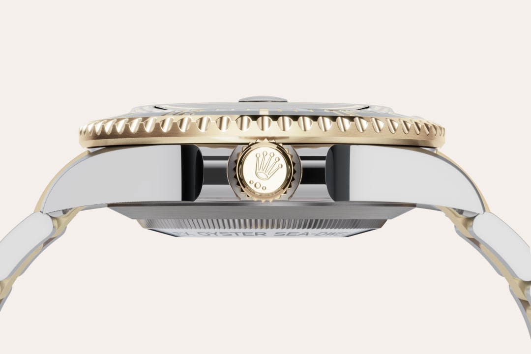 rolex sea-dweller in yellow rolesor - combination of oystersteel and yellow gold, m126603-0001 - yellow rolesor - ben bridge