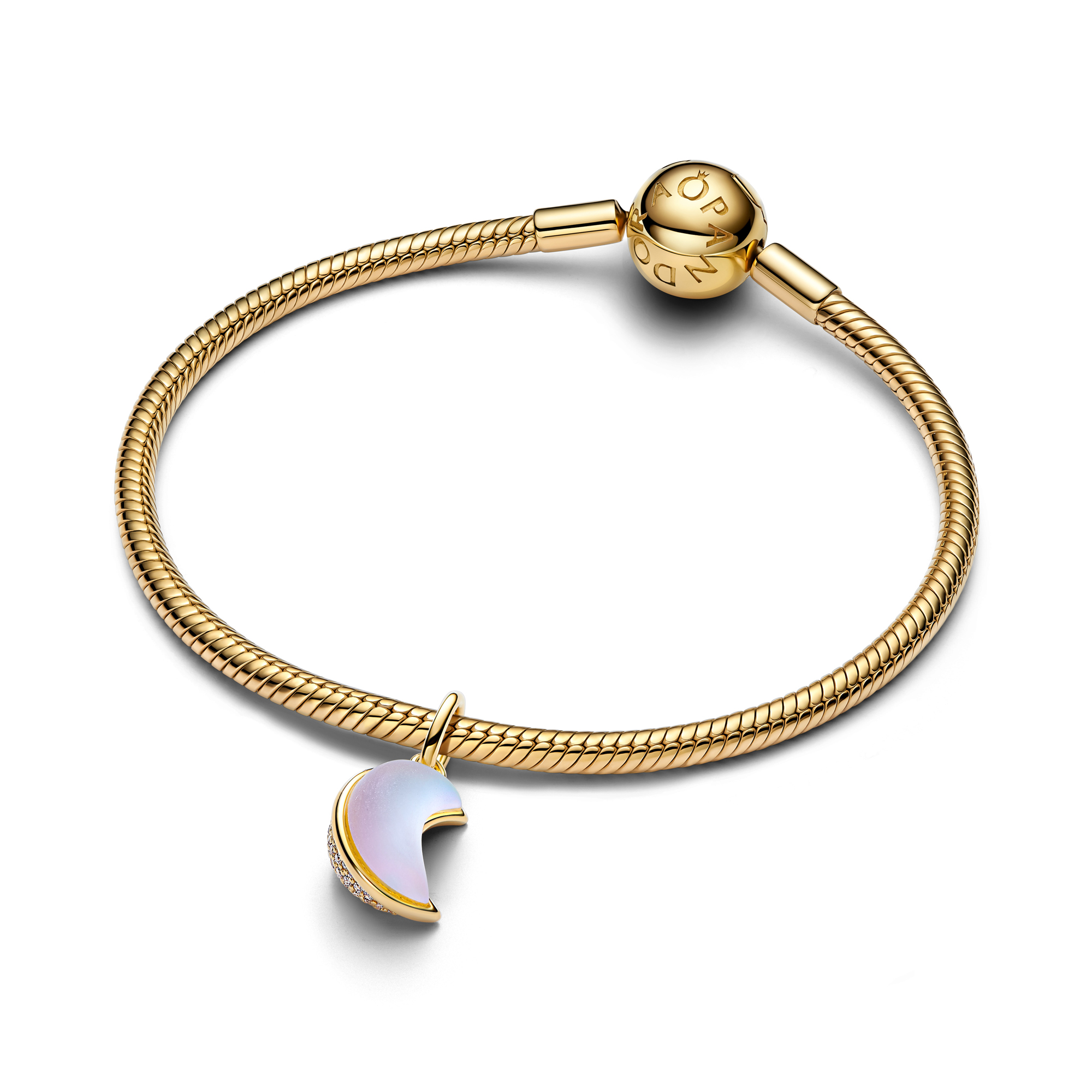 Pandora Sparkling Crescent Moon Dangle Charm